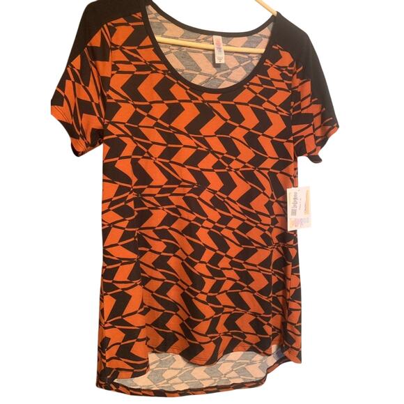 LuLaRoe Classic T Medium Black & Burnt Orange NWT Halloween Colors - Picture 1 of 5